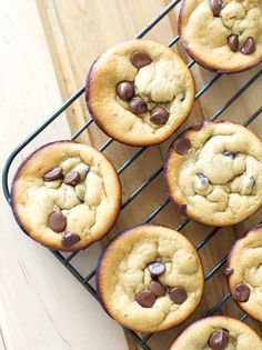 chocolate chip cookies on a cooling rack ready to be baked in the oven for consumption