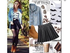 Funk it up Outfits With Skirt, How To Wear Timberlands, 2 Anniversary, Fall Outfits 2017, Teenager Fashion, Timberland Boots Outfit, Latest Clothing Trends, Fall Trend