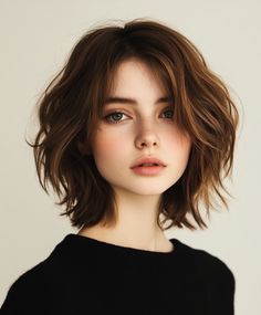 uneven Bob wintry weather hairstyle: Bob With Layers around Face Layers Around Face, Uneven Bob, Side Part Pompadour, Bob With Layers, Winter Hairstyle, Face Structure, Pompadour Hairstyle, Messy Curls, Night Fashion