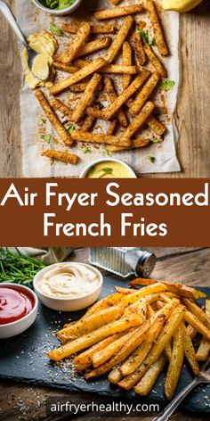 These crispy air fryer seasoned French fries are the perfect combination of golden crunch and savory flavor! With a simple seasoning mix and a few minutes in the air fryer, you can enjoy homemade fries with minimal oil and all the deliciousness. They’re the ideal side dish or snack for any occasion! Air Fryer Garlic Fries, Parmesan French Fries, French Fry Sauce, Air Fry French Fries, Cooking French Fries, Air Fryer Garlic, Air Fryer French Fries, Seasoned Fries, Flank Steak Recipes