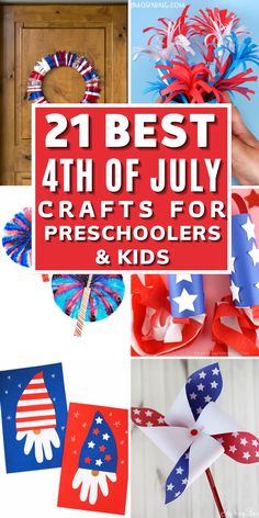 Looking for fun and easy 4th of July crafts for preschoolers? These patriotic crafts are perfect for little hands and will add a festive touch to your Independence Day celebration. From DIY fireworks to red, white, and blue decorations, these 4th of July crafts will keep your little ones entertained all day long. Get ready to show off your patriotic spirit and create memories that will last a lifetime. Check out these patriotic craft ideas and get started on your 4th of July crafting today! Crafts For Kids Fourth Of July, Memorial Day Projects For Preschoolers, Preschool Independence Day Crafts, Firecracker Crafts For Toddlers, Fourth Of July Crafts For Seniors, Kid 4th Of July Crafts, Preschool July 4th Activities, Indoor Fourth Of July Activities, Fourth July Crafts