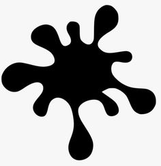 a black and white image of an ink drop