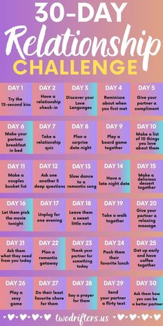 Looking for a way to build a stronger, happier relationship? It only takes 30 days. With this love challenge, you can connect deeper and draw closer to your spouse or partner. Want to give it a try? Do it! Your marriage or relationship will thank you! #relationshipchallenge #relationshiptips #relationshipadvice 30 Day Relationship Challenge, Relationship Journal, Relationship Lessons, Healthy Relationship Tips