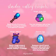 an info sheet describing how to use stardew