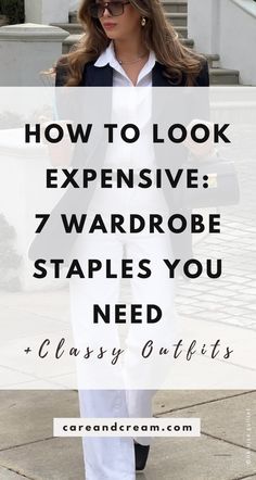 Discover 7 fashion staples for women to effortlessly achieve an expensive look. Learn how to look expensive with elegant classy outfits and simple fashion tips to look elegant. Embrace the quiet luxury aesthetic and get styling tips and tricks to elevate your style for a high-value woman style look!