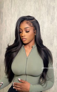 @ad0reamiya Girls Hairstyles Braids, Body Wave Hair, Hair Crush, Baddie Hairstyles, Love Hair, Trendy Hairstyles, Weave Hairstyles, Hair Looks