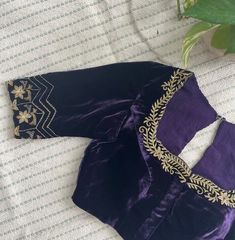 Hand embroidered ready made velvet saree blouse / crop top/stitched saree blouse usa / purple blue saree blouse/ hand embroidered blouse/zardosi blouse/velvet saree blouse/ pure silk blouse/ purple velvet maggam work blouse        It is very true that a perfect blouse is the one which makes your saree look stand out !! If you find one of such a style that you have been wanting to have then dont let it go !! we carry such unique trending blouses that instantly add a stylish look to any saree !!     Well..!! we understand that you may not get in your desired size/pattern, here you go with customization according to your size/pattern which we can deliver in 1-2 weeks of time period !!      Here is a beautiful pure velvet Hand embroidered saree blouse in purple color that has modern intricate Fitted Velvet Traditional Wear With Resham Embroidery, Traditional Fitted Velvet Saree, Fitted Velvet Traditional Wear With Intricate Embroidery, Fitted Velvet Traditional Wear With Pallu, Fitted Velvet Lehenga With Dori Work, Fitted Velvet Saree, Fitted Velvet Choli With Resham Embroidery, Fitted Purple Saree With Dori Work, Fitted Velvet Blouse Piece For Wedding