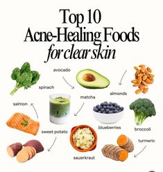 Food For Acne, Best Foods For Skin, Foods For Clear Skin, Food For Glowing Skin, Foods For Healthy Skin, Clean Eating Plans, Healthy Hormones, Left Eye