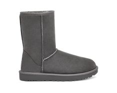 Our Classic boot was originally worn by surfers to keep warm after early-morning sessions, and has since become iconic for its soft sheepskin and enduring design. Incorporating a durable, lightweight sole to increase cushioning and traction, these versatile boots pair well with practically anything – try loose boyfriend jeans and a velvet top. This product was made in a factory that supports women in our supply chain with the help of HERproject, a collaborative initiative that creates partnershi Ugg Boots Sale, Short Uggs, Classic Ugg Boots, Ugg Classic Short, Ugg Slippers, Waterproof Shoes, Ugg Classic, Classic Boots, Jeans Boyfriend