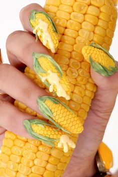 Stylish Nails Art New Unique Style 2023, Nails Art Designs https://youtu.be/YqWk2LM-G1U?si=zs1HoHfKj4BNUZmI Wacky Nails, Food Nails, Nails Yellow, Trendy Nail Art Designs, Scary Makeup, Crazy Nails