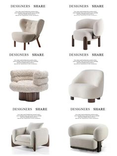 the different types of chairs and stools are shown in this article, which shows how to