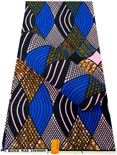 Polyester High Quality Design African Wax Color Family  :         Royal-Blue, Light-Pink, Black, Brown  Content         :          Polyester  Care Instructions:   Hand Wash or dry cleaning warm or cold water/ no bleach.  Width:                       45"  Sale by :                   6 Yards Piece Shipping:                If you place Order before 5 pm we ship your order same day and take 1-3 Days to deliver by USPS Priority Mail and Fed Ex. Returns / Refunds /& Exchanges:  Not accepted  .But please contact me if you have problems with your order *We do accept cancellation of Order but contact us within 6 hours time after placing order. Color may vary depending on your computer screen. Note: Orders more than a yard cuttings will be continuous. Fitted Black Cotton Fabric, Blue African Print Fabrics, Blue Ankara Print Fabrics, Black Cotton Fabric With Colorful Pattern, African Ankara, Wax Print, High Quality Design, Ankara, Cold Water