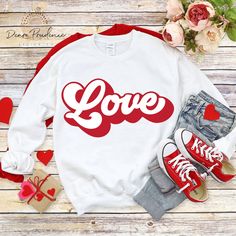 Valentine SVG Love SVG Retro Valentines Day SVG | Etsy Valentines For Mom, Husband Valentine, Heart Sweatshirt, Valentine Love, Valentine T Shirts, Love Svg, Valentines Gifts For Her