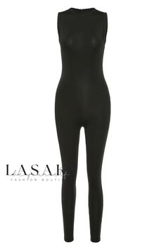 Lasaky - Contemporary Sleeveless High-Waisted Jumpsuit with Flattering Slim Fit Fabric Names, Long Pants, Dressmaking, High Waist, Jumpsuit, Slim Fit, High Waisted, Pants, Clothes