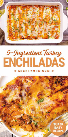 5-Ingredient Turkey Enchiladas