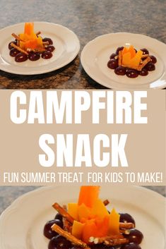 the campfire snack is fun for kids to make it looks like they're ready to eat