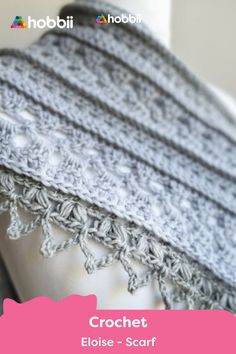 crochet flosse - scarf with text overlay that reads, crochet flosse - scarf