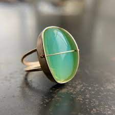 Captured Peruvian Blue Opal Ring – hilaryfinck.com Peruvian Blue Opal, Blue Opal Ring, Peruvian Opal, Natural Minerals, Opal Ring, Blue Opal, Opal Rings, Stone Jewelry, Opal