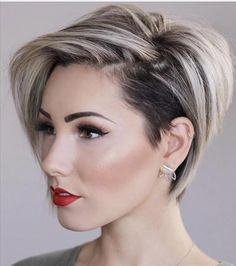 60 Chic short pixie hairstyle design,shorter is cooler! - Cozy living to a beautiful lifestyle Edgy Bob Haircuts, A Line Haircut, Popular Short Hairstyles, Pixie Bob Haircut, Cool Short Hairstyles, Layered Bob Hairstyles, Ombré Hair, Best Short Haircuts