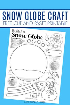 the snow globe craft is shown with text that reads,'build a snow globe '