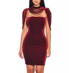 Love Life Velvet Bodycon Dress, Removable Collar, Strapless Bodycon Dress, Club Party Dresses, Birthday Party Dress, Herve Leger, Mini Velvet Dress, Party Dresses For Women, Bandage Dress