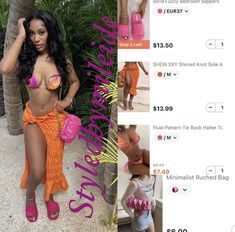 Yellow Shein Outfits, Shein Swimwear Outfit, Puerto Rico Outfits Shein, Boat Party Outfit Black Women, Vacation Shein Outfits, Vacation Outfits Black Women Shein, Shein Summer Outfits Black Women, Shein Outfits Summer 2020, Shein Vacation Outfits 2023