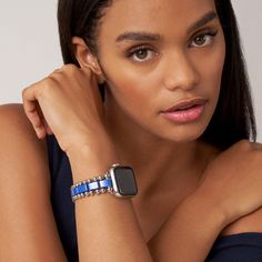 Created exclusively for your Apple Watch®, this watch bracelet is crafted from ultramarine ceramic and stainless steel links. Ceramic Apple, Apple Watch Bracelets, Retail Jewelry, Watch Bracelet, Bracelet Online, Luxury Watches For Men, Blue Ceramics, Blue Bracelet, Stainless Steel Watch