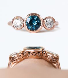 Scroll Engagement Ring, Vintage Art Deco Rings, Ring Vintage, Deco Engagement Ring, Stone Engagement Rings, Art Deco Engagement Ring, Blue Sapphire Rings, Blue Rings