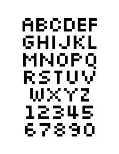 an old style alphabet with numbers and letters