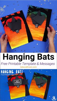 this is an easy halloween bat craft for kids to make