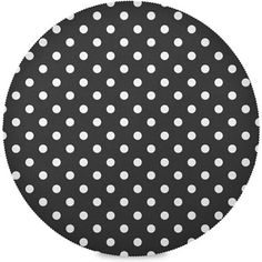 a round black and white polka dot pattern