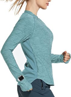 Pullover Workout, Long Sleeve Running Shirt, Running Workout, Running Shirts, Sporty Style, Workout Gear, Workout Tops, Quick Dry, Women Long Sleeve