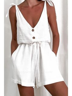 Chique Outfit, Cropped Jumpsuit, Jumpsuit Summer, Outfit Casual, Women's Casual, Summer Wear, Plus Size Clothing, Cotton Linen, Size Clothing