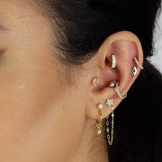 Saffy Jewels Earrings Pave Star Cuff Earring Yellow EGW01902060_1 Cuff Earring, Keep It Classy, Jewelry Brand, Cuff Earrings, Shine Bright, Jewelry Branding, Gold Vermeil, Ear Cuff, Diamond Earrings