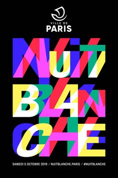 the poster for paris's multi - bar cafe, which features colorful geometric shapes