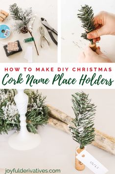 how to make diy christmas tree cone name place holders for your holiday decorating project