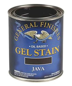 a can of gel stain sitting on top of a table