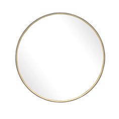 a round mirror on a white background