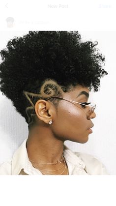 Cabello Afro Natural, Shaved Side Hairstyles, Puff Puff