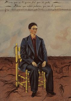 a painting of a man sitting in a chair