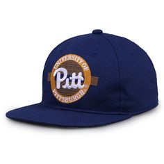 Pitt Hats by The Game A classic that was worn by the most iconic college football coaches. Solid white twill, high-profile shape, snapback closure and even the authentic kelly green undervisor.1980's Throwback Cap with Oversize Trademark Circle Design Shape: High Profile. Visor: Flat.Fabric: 100% White Cotton Twill. Size: Adjustable. One Size Fits Most.Closure: Plastic Snapback. College Flat Bill Trucker Hat For Baseball Season, Throwback Snapback Baseball Cap For College, Retro Snapback Hat With Flat Brim For Fan Gear, Retro Flat Brim Snapback Hat For Fan Gear, Collegiate Snapback Hat With Flat Brim, College Baseball Cap With Flat Brim For Baseball Season, Collegiate Snapback Hat With Flat Brim For Fans, College Baseball Season Flat Brim Cap, Collegiate Snapback Fitted Hat For Fans