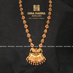 Gold 22k Net Weight 48.282 grams Gross Weight 50.02 grams Stones Used Color Stone R : 8.69ct Lakshmi Devi, Gold Chain Design, Rose Gold Bangle, Color Stone, Head Over Heels, Platinum Ring, Gold Collection, Mala Beads, Diamond Bracelets