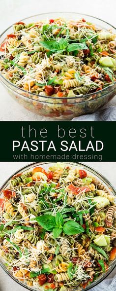 the best pasta salad recipe is made with fresh vegetables and nourishment, so it's easy to make