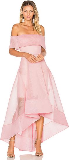 Bronx and Banco Tulip Dress Structured Gown, Asymetrical Dress, Bronx And Banco, Blush Dress, Career Girl, Rich Family, Unique Prom Dresses, One Shoulder Gown, Tulip Dress