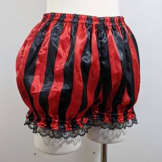 Mini Black and White Satin Stripe Burlesque Bloomers Striped - Etsy Steampunk Bottoms For Halloween Costume Party, Halloween Costume Party Ruffle Bottoms, Halloween Costume Party Ruffled Bottoms, Mini Black And White, Cute Pajamas, Cosplay Outfits, White Satin, Sewing Ideas, Short Outfits