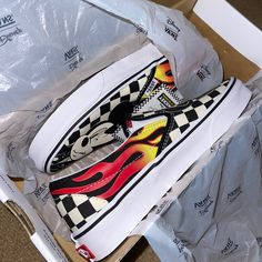 Disney X Vans Slip-On 'Mickey & Minnie Brand New Never Worn, Tags Still On, Box, And All! Offers Are Welcome If Reasonable. Pricing Is From Goat Mickey And Minnie Vans, Disney Vans, Vans Black And White, Vans Black, Vans Slip On, Womens Vans, Womens Shoes Sneakers, Shoes Sneakers, Slip On