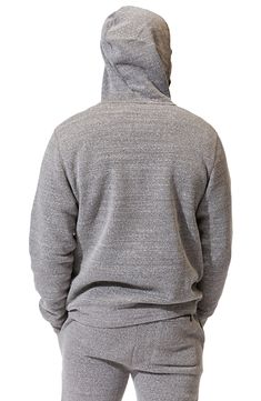 Recycled polyester and organic cotton bring soft, slubbed texture and sustainable construction to a lightweight fleece hoodie that's great layered or alone. Pullover style Drawstring hood Long sleeves Kangaroo pocket Ribbed cuffs and hem 50% recycled polyester, 37% organic cotton, 13% rayon Machine wash, tumble dry Imported Men's Clothing Comfy Cotton Hooded Jacket With Drawstring, Casual Hooded Jacket With Fleece Lining For Loungewear, Cozy Fit French Terry Sweats With Drawstring Hood, Cozy Cotton Hooded Jacket For Loungewear, Heather Cotton Sweatshirt With Drawstring Hood, Heather Grey Sweatshirt With Drawstring Hood For Loungewear, Cotton Hooded Jacket With Cozy Fit And Ribbed Cuffs, Cotton Hooded Jacket With Kangaroo Pocket For Loungewear, Sporty Heather Sweatshirt With Drawstring Hood