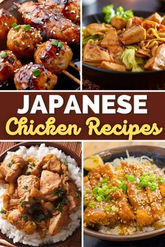 japanese chicken recipes with text overlay