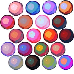 an image of many different colored circles