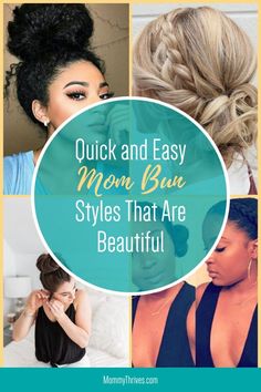 Hairstyles Perfect For Busy Moms - How To Style Your Hair Into A Bun - Messy Bun Hairstyles For Moms Hairstyles For Moms, Top Knot Tutorial, Bun Messy, Mom Bun, Chignon Bun, Easy Everyday Hairstyles, Breaking Hair, Easy Updo Hairstyles, Hair Straightening Iron